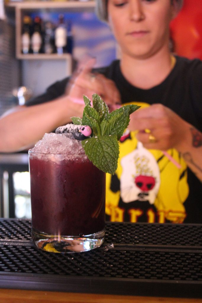 Tainah Soares makes the Bramble On at A4cade in Cambridge, Massachusetts.