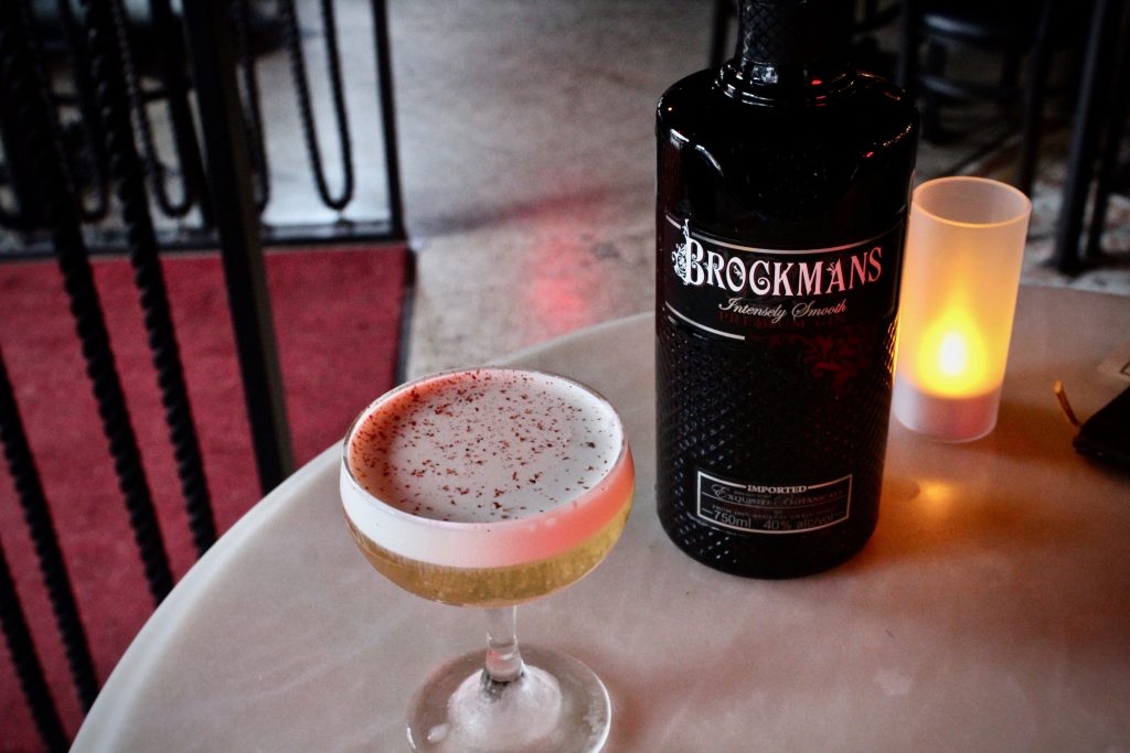 Antonio Molinero's Brockmans cocktail, the "Frozen Lake" at Kill Devil in Williamsburg, Brooklyn