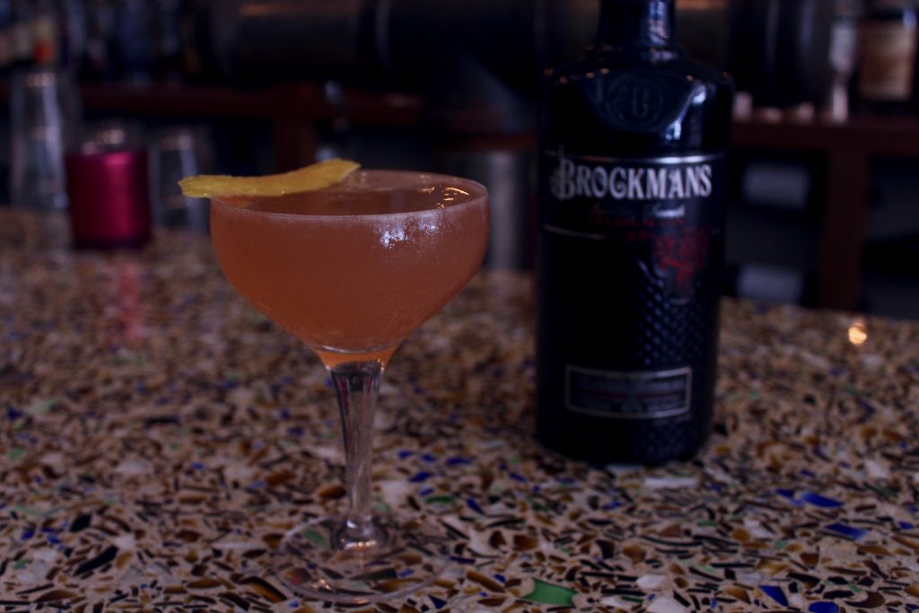 Kevin makes his Brockmans cocktail at Figidini in Providence, Rhode Island.