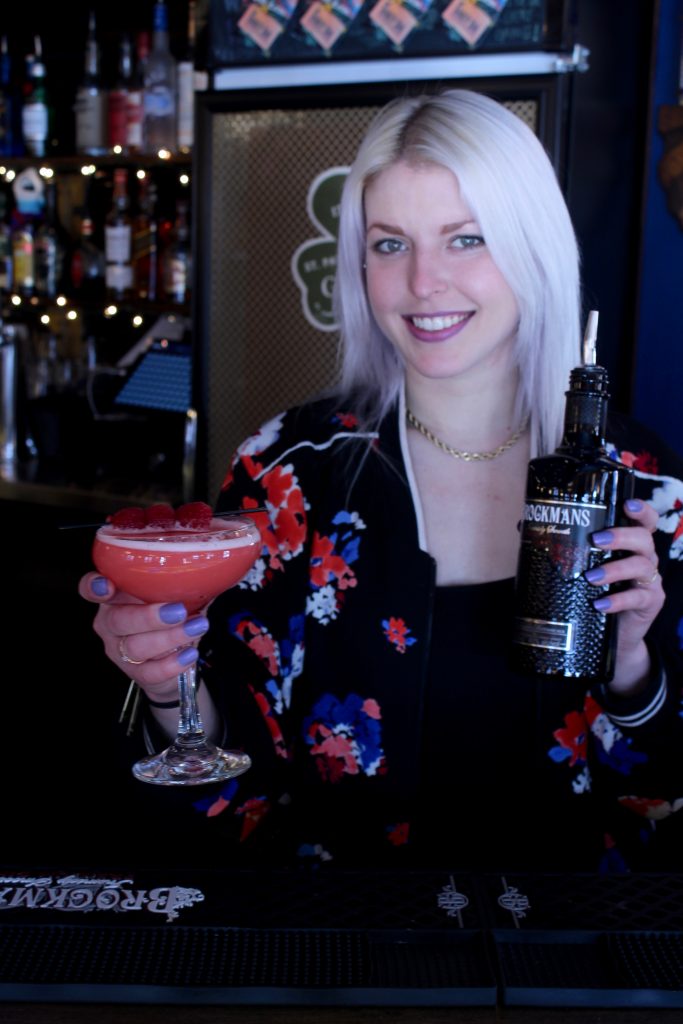 Kari Rosenfeld makes her "Lawn Party" with Brockmans Gin at The Thirsty Soul in Philadelphia, PA