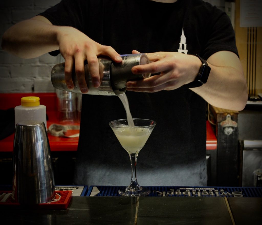 Albert Brown makes a classic Bee's Knees at Church St Tavern in Burlington, Vermont