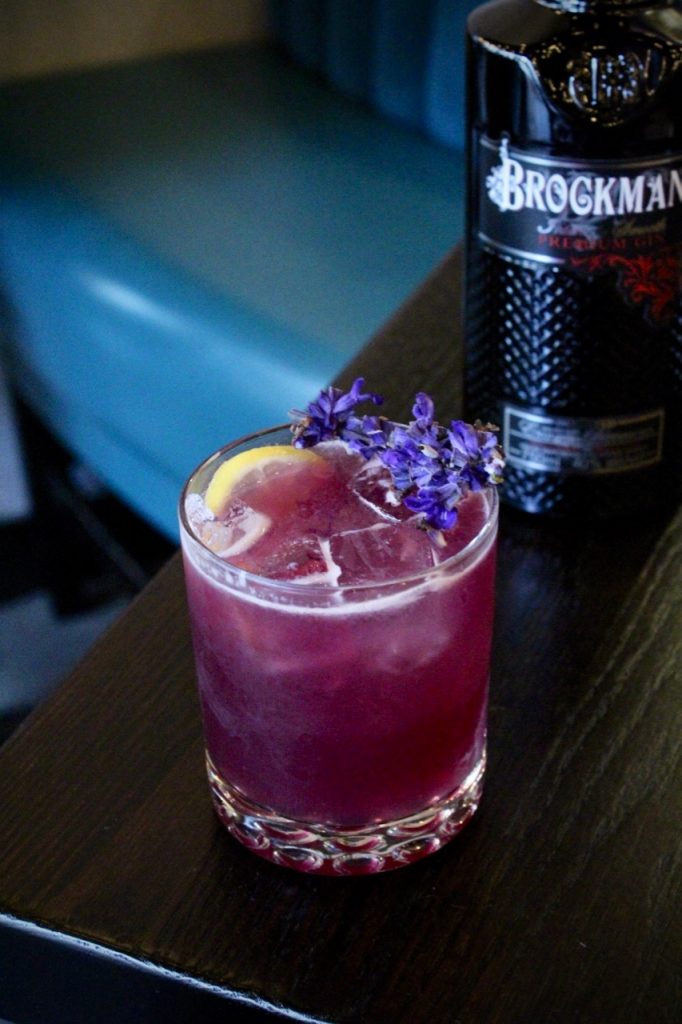 Roger Gross makes us the "Gully Juice", his Brockmans Gin cocktail at Sherkaan Indian Street Food in New Haven, Connecticut.