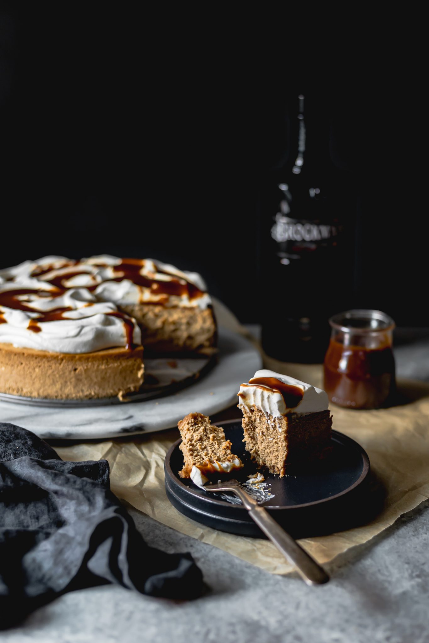 Gin Gingerbread Cheesecake With Gin Salted Caramel Sauce Brockmans Premium Gin