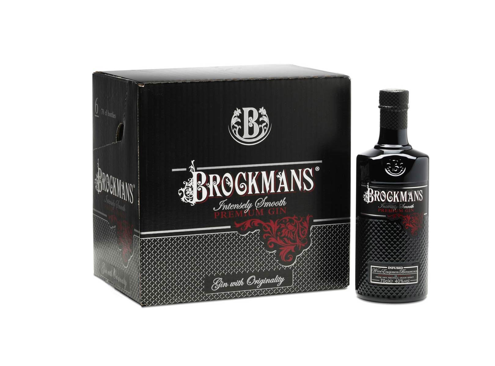 Brockmans Gin Case (6x70cl) (free shipping) Brockmans Premium Gin